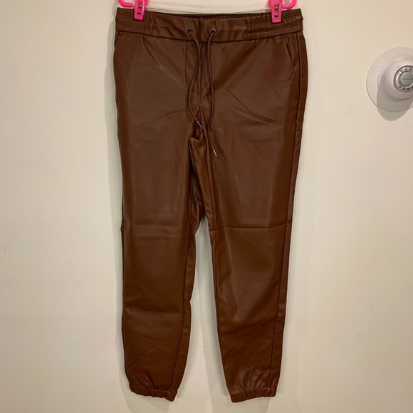 Faux Leather Jogger Ankle Pant - Picture 8 of 8
